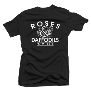 Roses & Daffodils: "LOGO TEE" Black/White - Tee