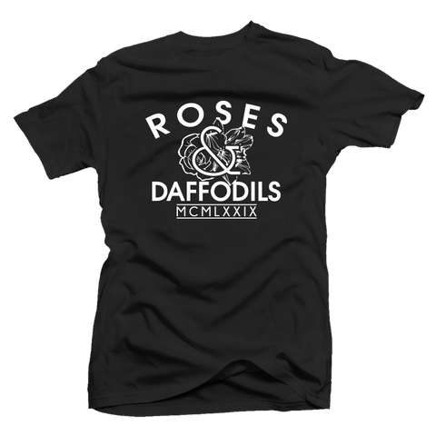 Roses & Daffodils: "LOGO TEE" Black/White - Tee